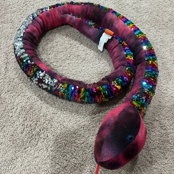 Toys Adventure Planet Sequinimals Plush Snake Sequin Pink 26
